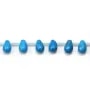 Turquoise reconstitué, en forme de goutte, mesurant 6x9mm x 4pcs