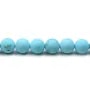 Turquoise reconstitué matte de forme ronde, mesurant 8mm x 10pcs