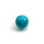 Aquamarine half drilled round 6mm x 2pcs 