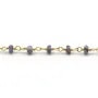 Chaîne Argent Doré avec Iolite en 3-4mm x 20cm