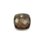Pendant smoked quartz squared faceted 10mm x 1pc