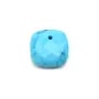 Pendentif turquoise reconstituée carré facette 10mm x 1pc