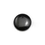 Pendentif d'agate noire, de forme ronde plate, 12mm x 4pcs