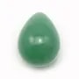 Pendentif d'aventurine verte semi-percé, en forme de goutte, 15x20mm x 1pc