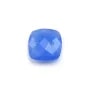 Cabochon rose quartz faceted square 14mm x 1pc