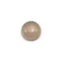 Cabochon agate grise, de forme ronde, 10mm x 4pcs
