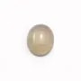 Cabochon d'agate grise, de forme ovale, 10x12mm x 6pcs