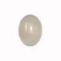 Cabochon d'agate grise, de forme ovale, 12x16mm x 2pcs