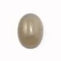 Cabochon d'agate grise, de forme ovale, 13x18mm x 2pcs