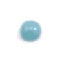 Cabochon aigue marine rond 14mm  x 1pc