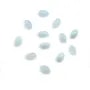 Cabochon d'aigue marine, de forme ovale, mesurant 4x6mm x 1pc