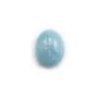 Cabochon d'aigue marine, de forme ovale, mesurant 12x16mm x 1pc