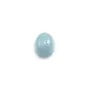 Aquamarine oval-shaped cabochon 8 * 10mm x 1pc