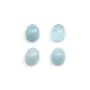 Aquamarine oval-shaped cabochon 8 * 10mm x 1pc