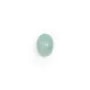 Blue cabochon of amazonite, in oval shape, 6 * 8mm x 4 pcs