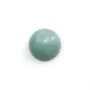 Blue cabochon of amazonite, in round shape, 3mm x 5 pcs