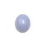 Cabochon de calcédoine bleu, de forme ovale, 10x12mm x 2pcs
