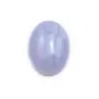 Cabochon de calcédoine bleu, de forme ovale, 12x16mm x 1pc