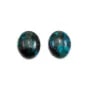 Cabochon chrysocolle,en forme de ovale 10x12mm x 1pc