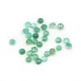 Cabochon d'émeraude de couleur verte, de forme ronde x1pc