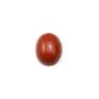 Cabochon on red jasper, in oval shaped, 8 * 10mm x 4 pcs