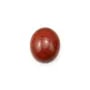 Cabochon de jaspe rouge, de forme ovale, 10 * 12mm x 4pcs