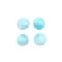 Cabochon de larimar, de forme ronde, 8mm x 1pc