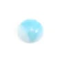Cabochon de larimar, de forme ronde, 2mm x 4pcs