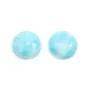Cabochon de larimar, de forme ronde, 16mm x 1pc