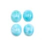Cabochon de larimar, de forme ovale, 10x12mm x 1pc