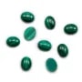 Cabochon malachite oval 8x10mm x 1pc