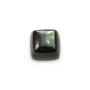 Cabochon of grey mother-of-pearl, in the shape of square, 10mm x 1pc