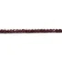 Grenat en forme de cube facette 2mm x 40cm