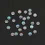Cabochon d'opale ethiopienne, multicolore, de forme ronde, 3mm x 25pcs