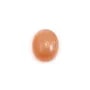 Cabujón de Piedra de luna naranja, de forma ovalada, 8x10mm x 1pc