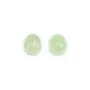Cabochon prénite,de forme ovale 10x12mm x 1pc