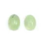 Cabochon prénite,de forme ovale 12x16mm x 1pc