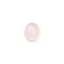 Cabochon Quartz Rose oval-plat 7x9mm x 4pcs