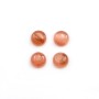 Cabochon de rhodochrosite de forme ronde 5mm x 2pcs