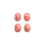 Cabochon de rhodochrosite rose, de forme ovale, et de taille 7x9mm x 1pc
