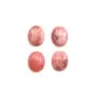 Cabochon de rhodochrosite rose, de forme ovale, et de taille 8x10mm x 1pc