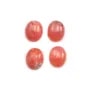 Pink rhodochrosite cabochon, in oval shape, in size of 9x11mm x 1pc