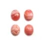 Pink rhodochrosite cabochon, in oval shape, in size of 9x11mm x 1pc