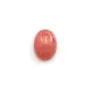 Cabochon de rhodochrosite rose, de forme ovale, et de taille 9x12mm x 1pc