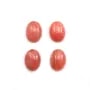 Cabochon de rhodochrosite rose, de forme ovale, et de taille 9x12mm x 1pc