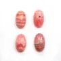 Cabochon de rhodochrosite rose, de forme ovale, et de taille 9x15mm x 1pc