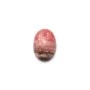 Pink rhodochrosite cabochon, in oval shape, in size of 12x16mm x 1pc