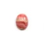 Cabochon de rhodochrosite rose, de forme ovale, et de taille 13x17mm x 1pc