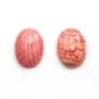 Cabochon de rhodochrosite de forme ovale 16x22mm x 1pc