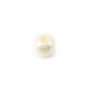 Perla de cultivo de agua dulce, blanca 6mm agujero grande